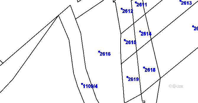Parcela st. 2616 v KÚ Mrlínek, Katastrální mapa