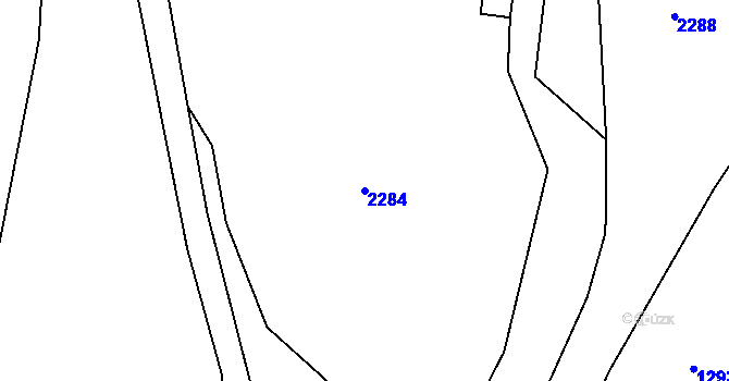 Parcela st. 2284 v KÚ Mrlínek, Katastrální mapa