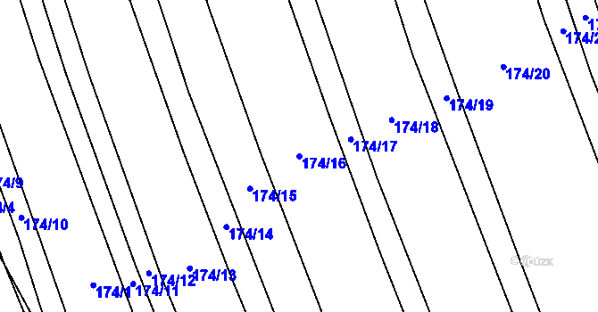 Parcela st. 174/16 v KÚ Mrsklesy na Moravě, Katastrální mapa