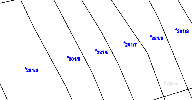 Parcela st. 281/6 v KÚ Mrsklesy na Moravě, Katastrální mapa