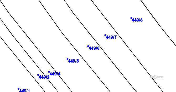 Parcela st. 449/6 v KÚ Mrsklesy na Moravě, Katastrální mapa