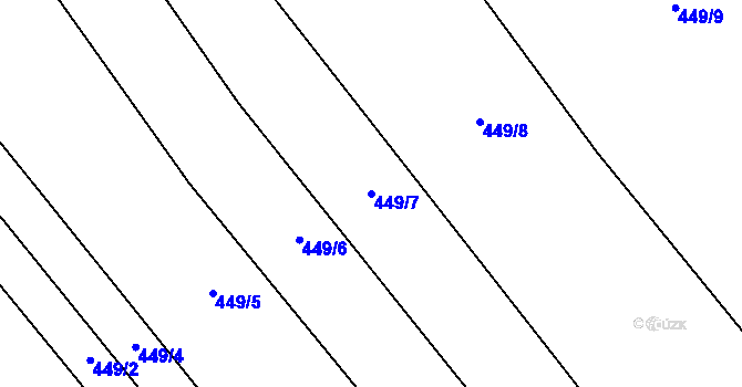 Parcela st. 449/7 v KÚ Mrsklesy na Moravě, Katastrální mapa