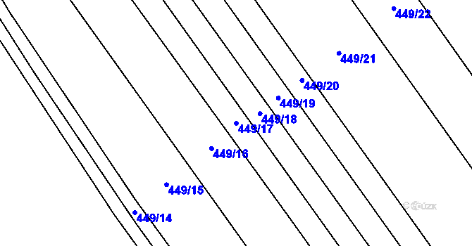 Parcela st. 449/17 v KÚ Mrsklesy na Moravě, Katastrální mapa