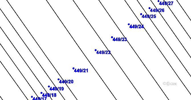 Parcela st. 449/22 v KÚ Mrsklesy na Moravě, Katastrální mapa