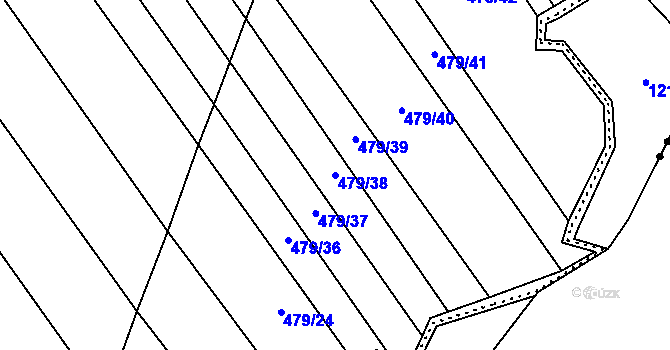 Parcela st. 479/38 v KÚ Mrsklesy na Moravě, Katastrální mapa