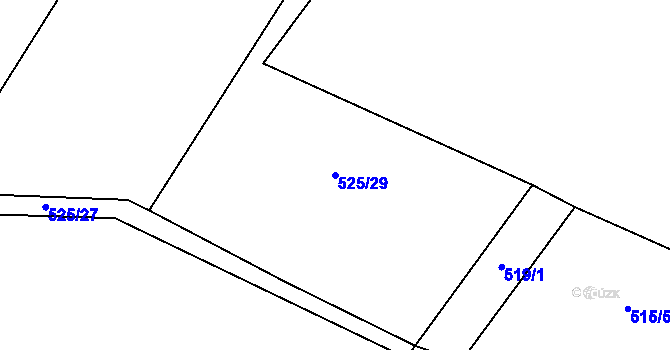 Parcela st. 525/29 v KÚ Mrsklesy na Moravě, Katastrální mapa