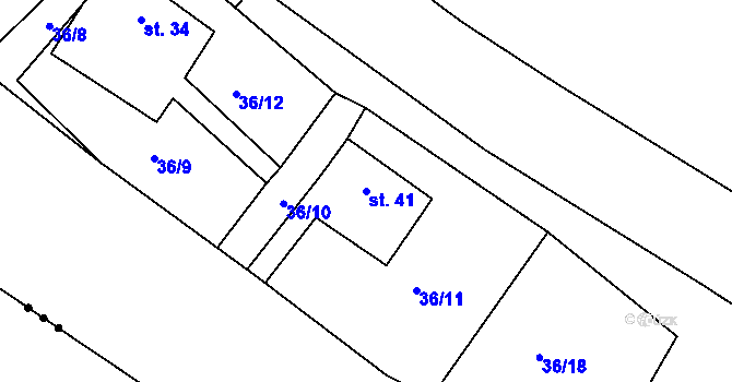 Parcela st. 41 v KÚ Leštinka u Světlé nad Sázavou, Katastrální mapa