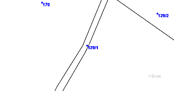 Parcela st. 129/1 v KÚ Leštinka u Světlé nad Sázavou, Katastrální mapa