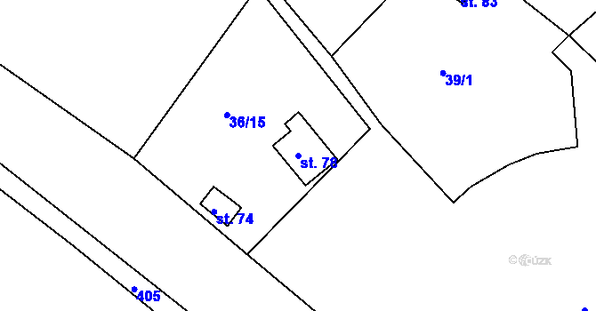 Parcela st. 78 v KÚ Leštinka u Světlé nad Sázavou, Katastrální mapa