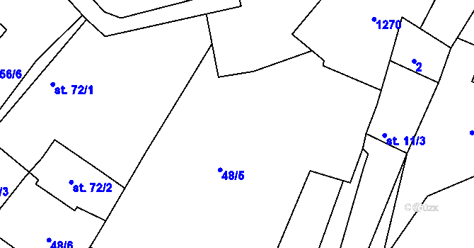 Parcela st. 40/2 v KÚ Mrzkovice, Katastrální mapa