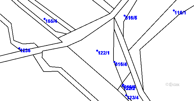 Parcela st. 122/1 v KÚ Mrzkovice, Katastrální mapa