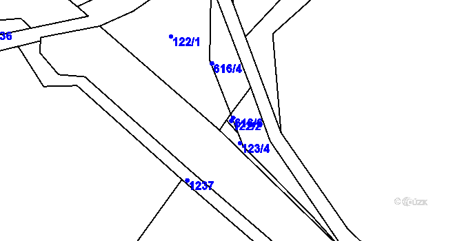 Parcela st. 122/2 v KÚ Mrzkovice, Katastrální mapa