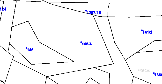 Parcela st. 148/4 v KÚ Mrzkovice, Katastrální mapa