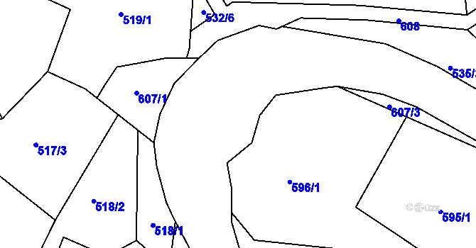 Parcela st. 619/18 v KÚ Mrzkovice, Katastrální mapa