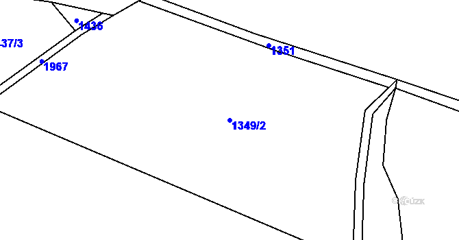 Parcela st. 1349/2 v KÚ Mříčná, Katastrální mapa