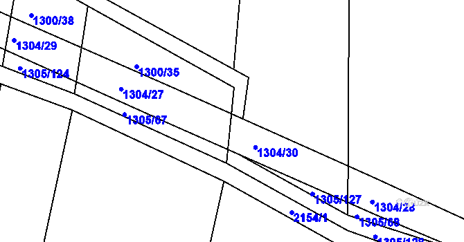 Parcela st. 1304/10 v KÚ Mšec, Katastrální mapa