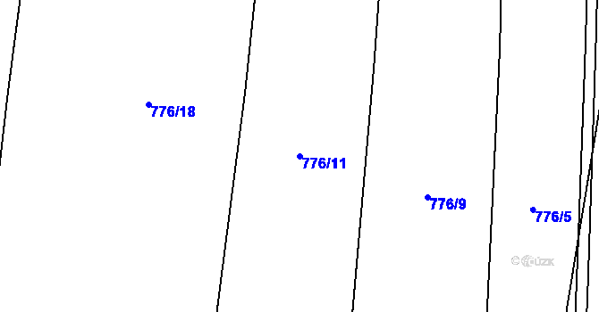 Parcela st. 776/11 v KÚ Mšecké Žehrovice, Katastrální mapa