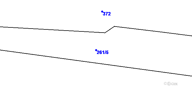 Parcela st. 261/5 v KÚ Vrbice u Mšeného-lázní, Katastrální mapa