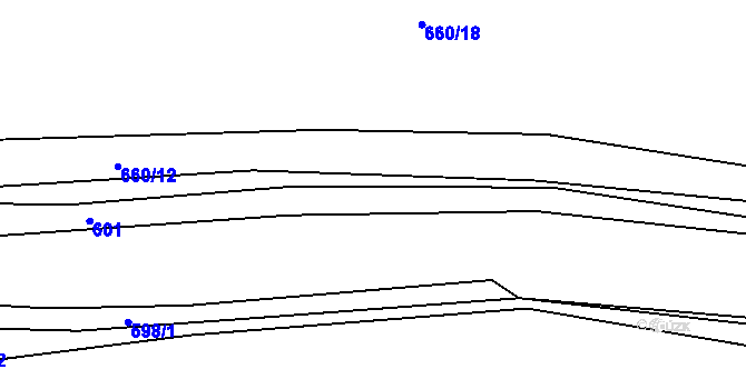 Parcela st. 606 v KÚ Vrbice u Mšeného-lázní, Katastrální mapa