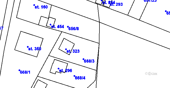 Parcela st. 865 v KÚ Žernovka, Katastrální mapa