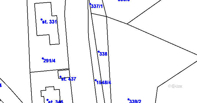 Parcela st. 338 v KÚ Mukařov u Jablonce nad Nisou, Katastrální mapa