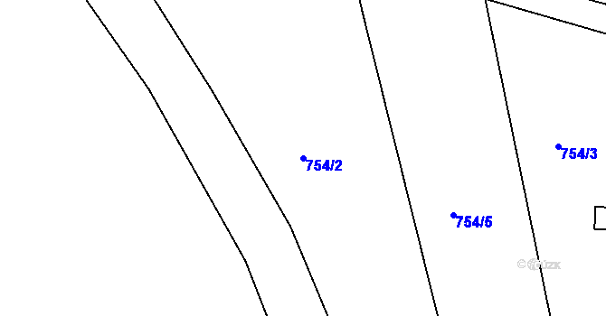 Parcela st. 754/2 v KÚ Mukařov u Jablonce nad Nisou, Katastrální mapa