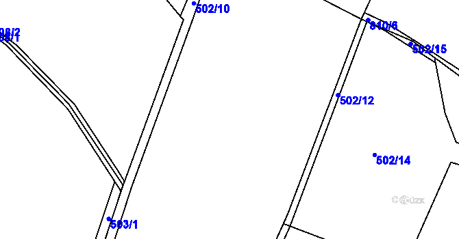 Parcela st. 502/11 v KÚ Mukařov u Úštěku, Katastrální mapa