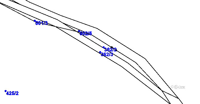Parcela st. 362/3 v KÚ Náčkovice, Katastrální mapa