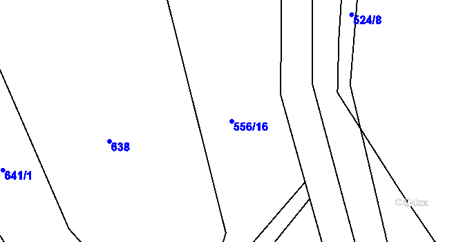 Parcela st. 556/16 v KÚ Náčkovice, Katastrální mapa