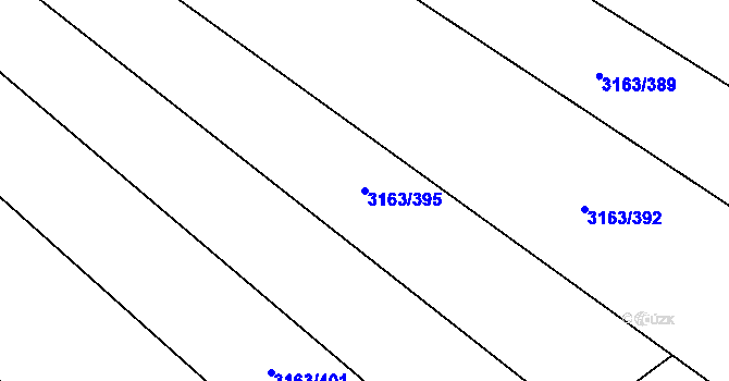 Parcela st. 3163/395 v KÚ Mušov, Katastrální mapa
