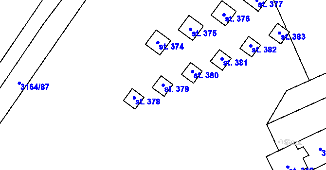 Parcela st. 379 v KÚ Mušov, Katastrální mapa