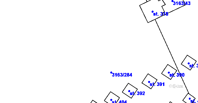 Parcela st. 3163/283 v KÚ Mušov, Katastrální mapa
