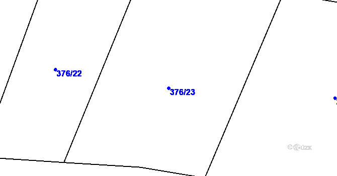 Parcela st. 376/23 v KÚ Lhota pod Džbánem, Katastrální mapa