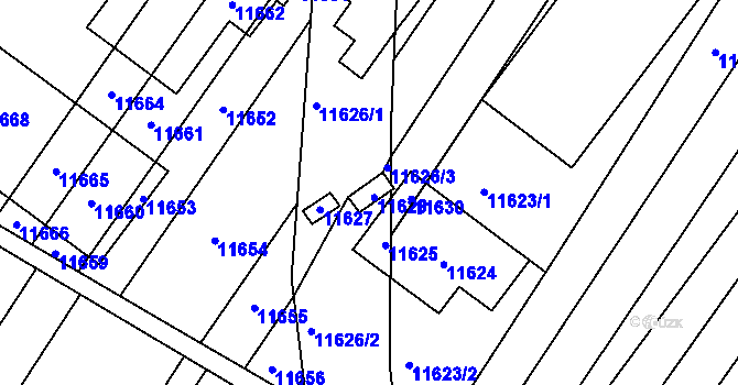 Parcela st. 2310/8 v KÚ Mutěnice, Katastrální mapa
