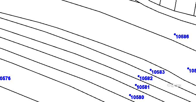 Parcela st. 3475 v KÚ Mutěnice, Katastrální mapa