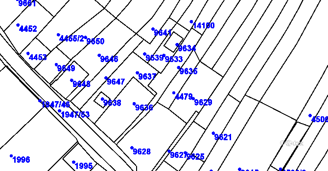 Parcela st. 4474 v KÚ Mutěnice, Katastrální mapa