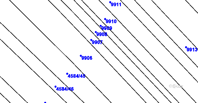 Parcela st. 4584/3 v KÚ Mutěnice, Katastrální mapa