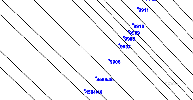 Parcela st. 4584/4 v KÚ Mutěnice, Katastrální mapa