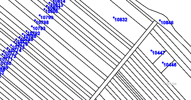 Parcela st. 4865/4 v KÚ Mutěnice, Katastrální mapa