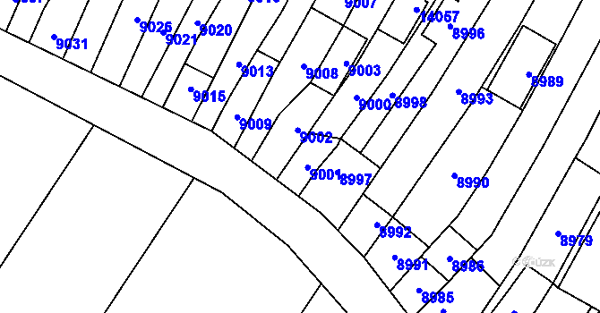 Parcela st. 5984 v KÚ Mutěnice, Katastrální mapa