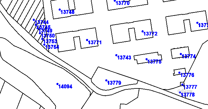 Parcela st. 6404/1 v KÚ Mutěnice, Katastrální mapa