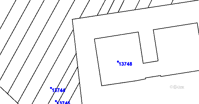 Parcela st. 6404/38 v KÚ Mutěnice, Katastrální mapa