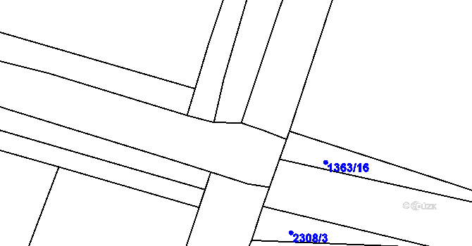 Parcela st. 2465/16 v KÚ Mutěnice, Katastrální mapa