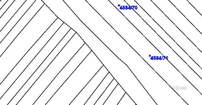 Parcela st. 4584/5 v KÚ Mutěnice, Katastrální mapa