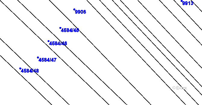 Parcela st. 4584/6 v KÚ Mutěnice, Katastrální mapa