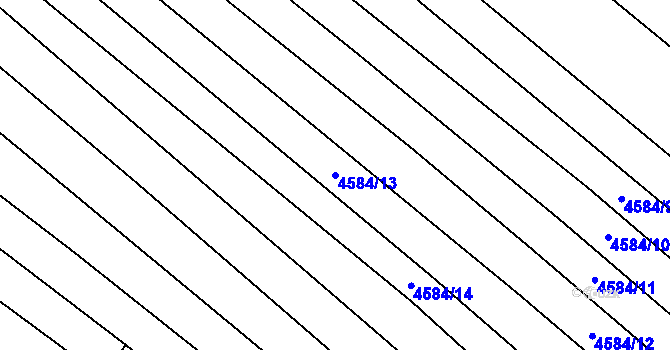 Parcela st. 4584/13 v KÚ Mutěnice, Katastrální mapa