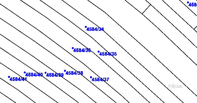 Parcela st. 4584/35 v KÚ Mutěnice, Katastrální mapa