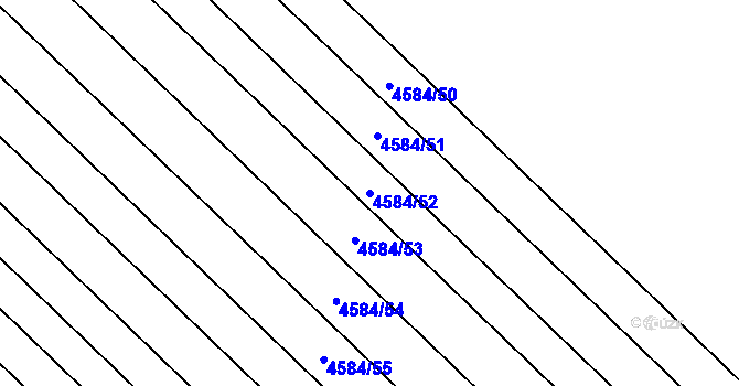 Parcela st. 4584/52 v KÚ Mutěnice, Katastrální mapa