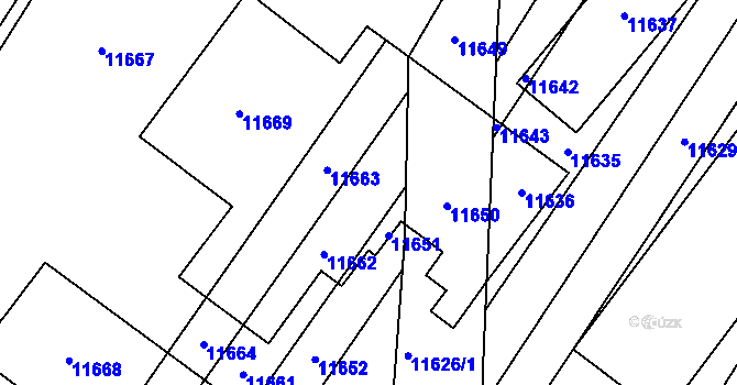 Parcela st. 2310/52 v KÚ Mutěnice, Katastrální mapa
