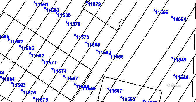 Parcela st. 2310/100 v KÚ Mutěnice, Katastrální mapa